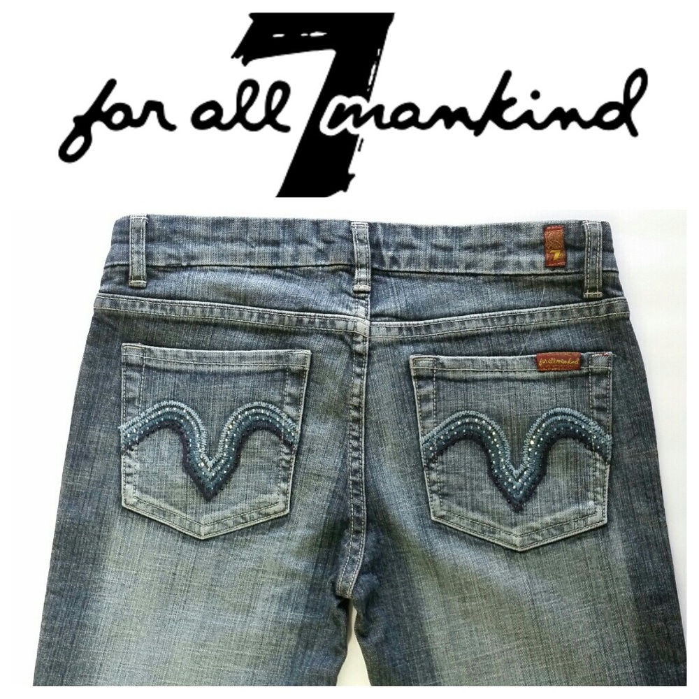 7 For All Mankind Kate Straight Leg Jeans Sz 29